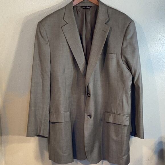 Ermenegildo Zegna Black Saks Fifth Avenue Italian Wool Blazer Suit Coat Men 48R - Picture 1 of 16